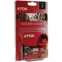 1.4 GB 2X MINI DVD-RWS, 3 PK-TDKDVD-RWM3PK