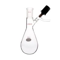 Laboy HMF050136 Glass 200 mL Air Free Reaction/Storage Schlenk Tube with High Vacuum Valve and 24/40 Joint