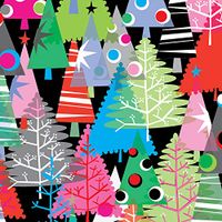 Jillson & Roberts Bulk Gift Wrap, Neon Trees, 1/4 Ream 208' x 30"