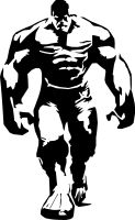 LCK Unique Design Marvel Avengers Incredible Hulk, Black, 12 Inch, Die Cut Vinyl Decal, for Windows, Cars, Trucks, Toolbox, Laptops, MacBook-virtually Any Hard Smooth Surface