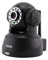 TENVIS JPT3815W-HD Wireless Surveillance IP/Network Security Camera, Baby Monitor, Night Vision, Black