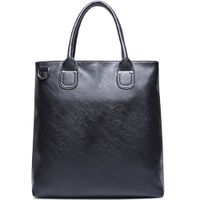 PU Leather Business Handbag, BLOOMSTAR Fashion Laptop Cross Body Shoulder Messenger Satchel Tote Bag Briefcase for Men and Women (Black)