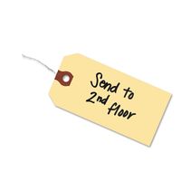 Avery 12601 Double Wired Shipping Tags, 13pt. Stock, 2 3/4 x 1 3/8, Manila (Box of 1000)