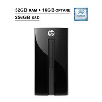 HP Pavilion 2019 460 Premium Desktop (Intel Dual-Core i7-7700T 2.9 GHz up to 3.8 GHz, 32GB RAM+16GB Optane RAM, 256GB SSD, DVD, WiFi, Bluetooth, HDMI, Keyboard, Mouse, Win10 Home)