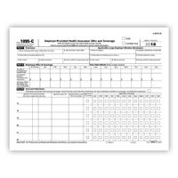 ComplyRight 1095CIRS25 1095-C Employer-Provided Health Insurance Offer and Coverage Form, Landscape "IRS" Copy, Laser Cut Sheet, Pack of 25