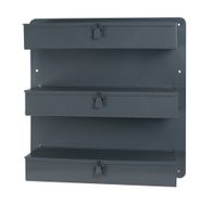 Durham 806-95 Gray Steel 3 Row Door Tray For Trucks and Vans, 21" Width x 21" Height x 4-3/4" Depth