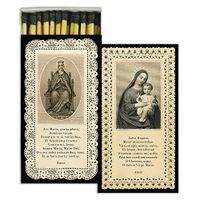 HomArt Large Decorative Holy Cards Candle and Fireplace Wood Matches (Set of 3)