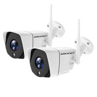 SMONET Security Camera Wireless,4MP Home Security Camera,IP66 Outdoor Security Camera,H.264 Pro WiFi IP Camera with Night Vision,Support Micro SD Card and Cloud Storage,2 Packs