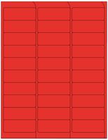 Compulabel 311106 Fluorescent Red Address Labels for Laser Printers, 2 5/8 x 1 Inch, Permanent Adhesive, 30 per Sheet, 100 Sheets per Carton