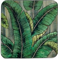 Angelstar 19561 Traveler's Palm Square Plate, 9", Green