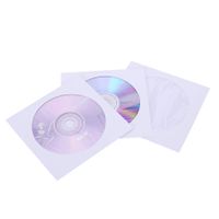 PacificMailer Paper CD DVD Disc Sleeves Envelope with Window Cut Out and Flap, Premium Thick [120g Heavy Weight, Pack of 100]