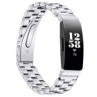 Greeninsync Band Compatible with Inspire, Stainless Steel Strap Replacement Wristbands Adjustable Inspire Metal Bracelet Small Large for Inspire/Inspire HR Tracker, Silver