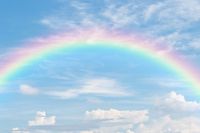 Gardenia 7x5ft Rainbow Backdrop for Birthday Party Blue Sky White Clouds Children Newborn Baby Photo Background Photography Props Studio Booth LF3092