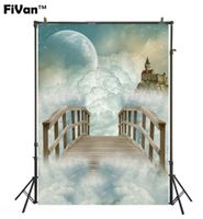 FiVan 5x7ft(150x220cm) Fairy tale heaven photography backdrop background imitation silk FD-784