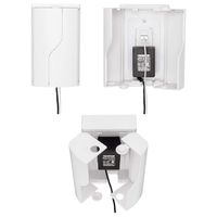 Safety Innovations Twin Door Babyproof Outlet Cover Box for Babyproofing Outlets - More Interior Space for Extra Large Electrical Plugs and Adapters - Easy to Install - Easy to Use, (2-Pack)