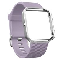 SKYLET Compatible with Fitbit Blaze Bands with Frame, Silicone Replacement Bands Breathable Sport Strap Compatible with Fitbit Blaze Fitness Watch Women Men Black