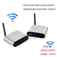 measy AV530 5.8GHz 8 Channel AV RCA Audio Transmitter Wireless Video & Audio Sender Transmitter & Receiver Extender for DVD to TV Wirelessly