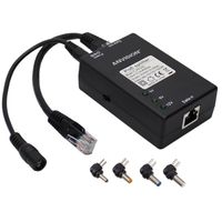 ANVISION Active Gigabit PoE Splitter Adapter with Multi-Size Tips, 10/100/1000Mbps IEEE 802.3af Compliant, DC 5V 9V 12V Power Output for IP Camera Wirelss AP Voip Phone