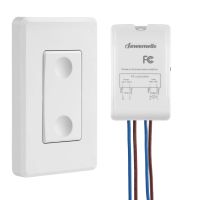 DEWENWILS Wireless Light Switch and Receiver Kit, Wall Switch Remote Control Lighting Fixture for Ceiling Lights, Fans, Lamps, No In-wall Wiring Required, 100 Ft RF Range, Programmable