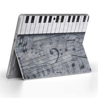 igsticker Ultra Thin Premium Protective Back Stickers Skins Universal Tablet Decal Cover for Microsoft Surface Go (2018) 008223 Note　Musical Score　Piano　Monochrome