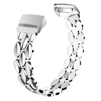 Wearlizer Compatible with Charge 3 Bands for Women Metal Replacement Charge 3 hr Band Accessories Strap Bracelet Bangle Silver