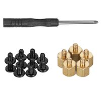 HanTof M.2 Standoff and Screw,M.2 SSD Mounting Kit for M.2 Drives,Asus Motherboard M.2 Screw + Hex Nut Stand Off Spacer(5 Sets)+1 pcs Screwdriver