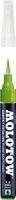 Molotow GRAFX Aqua Ink Soft Liner Brush Pump Marker, Yellow Green, 1 Each (727.016)