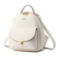Fayland Women Teens Girls Womens Backpack Purse Leather Mini Casual Daypack Laptop Bag Off-White