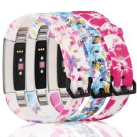honecumi Floral Pattern Bands Replacement for Alta/Alat hr Wrist Watch Band Replacement Accessory-Exchange Watch Band for Men Women Colorful Pattern Small Large Bands with Buckle Clasp