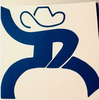 Hooey oil rig roughy decal sticker 4" blue