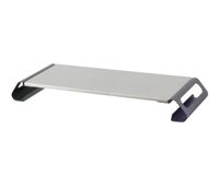 Kantek MDF + Steel Monitor/Printer Stand with Angled Legs, 19.1-Inch Wide x 9.8-Inch Deep x 3.2-Inch High, Gray MDF and Black Steel (MS720)