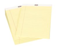 School Smart 27430 Standard Legal Pads - 81/2 inch x 113/4 inch - Pack of 12 - Canary