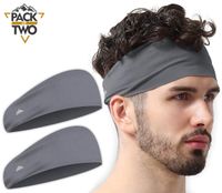 Mens Headband - Running Sweat Head Bands for Sports - Athletic Sweatbands for Workout/Exercise, Tennis & Football - Ultimate Performance Stretch & Moisture Wicking