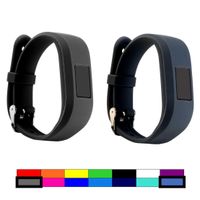 Dunfire Replacement Wristbands and Clip Cases for Garmin Vivofit 3 and Vivofit JR, Large Size and Small Size Bands, One Size Clip Case (2PCS - Grey&Slate, Large)