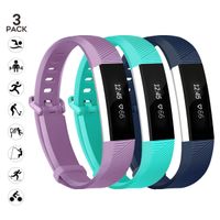 JOMOQ Replacement Bands Compatible for Fitbit Alta, Alta HR and Ace, Soft Customised Waterproof Adjustable Sport Rubber Smartwatch Strap Wristbands Small Large Women Men.