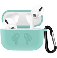 UHKZ Compatiable with AirPods Pro 2019 Case[Visible Front LED], Protective Soft Slim Silicone Case with Keychain Accesssories for AirPods Pro Charging Case [2019 Release],Mint Green
