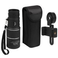 Andux Land 16x52 Monocular Telescope Day & Night Vision Monocular Scope, Dual Focus BAK4 Prism for Bird-Watching, Sightseeing, Concert DTWYJ-01 (Black)