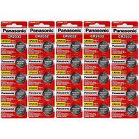 Panasonic CR2032 3 Volt Lithium Coin Cell Battery - 25 Batteries