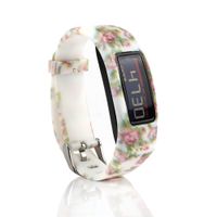 honecumi Replacement Bands Compatible with Garmin Vivofit 2 Watch Band Strap Bracelet-Colorful Soft Silicone Wrist Band Strap Accessory for Men & Women-Metal Clasp Bands-Free Size