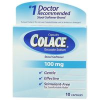 Colace Stool Softner 100 mg Capsules 10 ea (Pack of 5)