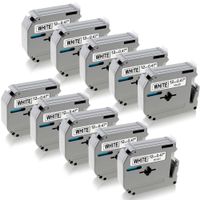 Greateam Compatible Label Tape Replacement for Brother M Tape MK231 MK-231 M231 M-K231s M-K231 Ptouch 12mm 0.47 Inch M Label Tape, for Brother Label Maker PTM95 PT90 PT70 PT65 PT80, 10-Pack