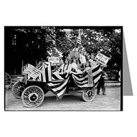 Twelve Vintage Historic Notecards In A Boxed Set Of Women Suffragettes in Car In A Parade Demonstration For The Suffragist Movement In 1910