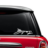 Snook Fish Fishing Vinyl Decal Sticker For Car Truck Motorcycle Window Bumper Wall Laptop Size- (10 inch) / (25 cm) Wide / Color- Gloss White