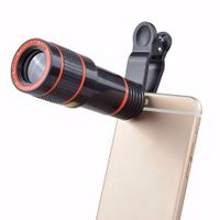 Phone Camera Lens, 12X Zoom Telephoto Lens for Smartphone 2 in 1 HD Dual Focus Monocular for Adults Clip on Telephone Lens Kit