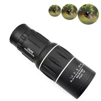 Tinksky Day Night Vision 16x52 HD Optical Monocular Hunting Camping Hiking Telescope for Hunting, Camping, Wildlife, Birdwatching, Surveillance (Black)