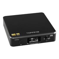 Topping D50S CSR8675 Bluetooth 5.0 ES9038Q2M Audio Decoding USB DAC XMOS XU208 DSD512 32Bit / 768Khz OPA1612 USB/Opt/Coax Input Black