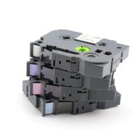 Tze 231 MQF31 MQ531 MQE31 Black on Pastel Purple Blue Pink 12mm 0.47 Inch Label Tape Compatible for Brother P-Touch Label Make 8M 4-Pack