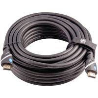 Top Dog Cables - TD-07BKWH35- Premium 35 Foot High Speed HDMI Cable with Ethernet - Black/White - 3D HD PS3 4 XBOX One 360 DVD TV Blu Ray