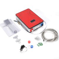 6500W 220V Digital Electric Tankless Instant Hot Water Heater Shower for Home (Red)