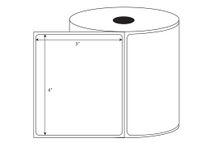 Tabbies Blank White Thermal Transfer Labels, 4" x 3", 3"Core - 8"Outer Diameter, 1,800 Labels Per Roll, 4 Rolls Per Box (40243)